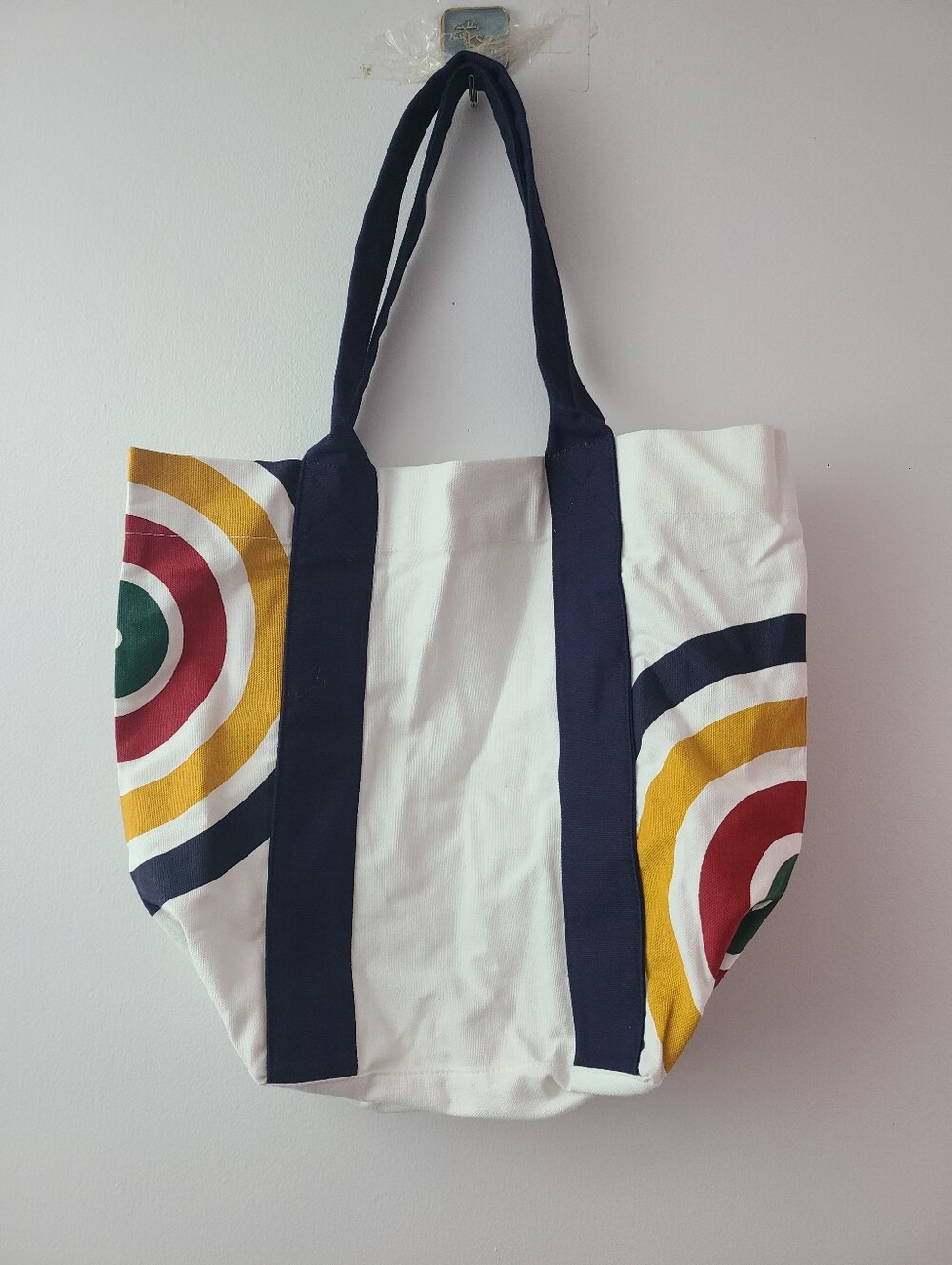 Hudson's Bay Company Stripes White Canvas Tote Bag - Picture 5 of 6